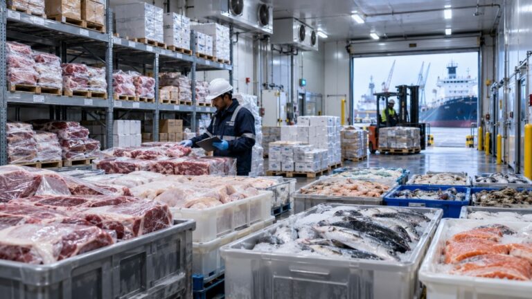 Frozen meat and seafood for vessel provisions in Sri Lanka