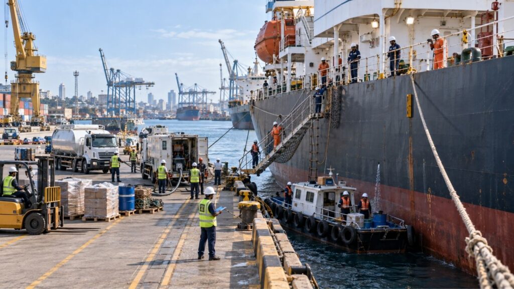 Ship husbandry and vessel support services at Sri Lankan port
